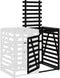 vidaXL - Containerberging - verlengstuk - massief - grenenhout - zwart