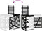 vidaXL - Containerberging - verlengstuk - massief - grenenhout - zwart