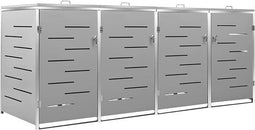 vidaXL - Containerberging - vierdubbel - 276,5x77,5x112,5 - cm - roestvrij - staal