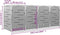 vidaXL - Containerberging - vierdubbel - 276,5x77,5x112,5 - cm - roestvrij - staal
