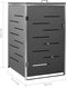 vidaXL - Containerberging - vierdubbel - 276,5x77,5x112,5 - cm - roestvrij - staal