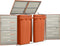 vidaXL - Containerberging - vierdubbel - 276,5x77,5x112,5 - cm - roestvrij - staal