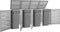 vidaXL - Containerberging - vierdubbel - 276,5x77,5x112,5 - cm - roestvrij - staal
