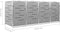 vidaXL - Containerberging - vierdubbel - 276,5x77,5x112,5 - cm - roestvrij - staal