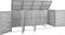 vidaXL - Containerberging - vierdubbel - 276,5x77,5x112,5 - cm - roestvrij - staal