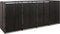 vidaXL - Containerberging - viervoudig - 274x80x117 - cm - poly - rattan - zwart