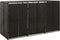 vidaXL - Containerberging - viervoudig - 274x80x117 - cm - poly - rattan - zwart