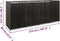 vidaXL - Containerberging - viervoudig - 274x80x117 - cm - poly - rattan - zwart