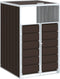 vidaXL - Containerberging - voor - 1 - container - 72x81x115 - cm - staal - bruin