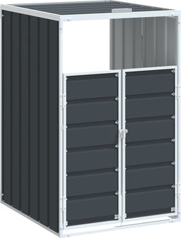 vidaXL - Containerberging - voor - 1 - container - 72x81x115 - cm - staal - antraciet