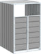 vidaXL - Containerberging - voor - 1 - container - 72x81x115 - cm - staal - grijs