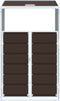 vidaXL - Containerberging - voor - 1 - container - 72x81x115 - cm - staal - bruin