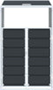 vidaXL - Containerberging - voor - 1 - container - 72x81x115 - cm - staal - antraciet