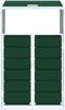 vidaXL - Containerberging - voor - 1 - container - 72x81x115 - cm - staal - groen