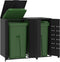 vidaXL - Containerberging - voor - 2 - containers - 138x79x117 - cm - staal - zwart