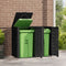 vidaXL - Containerberging - voor - 2 - containers - 138x79x117 - cm - staal - zwart