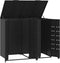 vidaXL - Containerberging - voor - 2 - containers - 138x79x117 - cm - staal - zwart