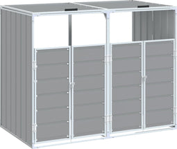 vidaXL - Containerberging - voor - 2 - containers - 144x81x113 - cm - staal - grijs
