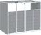 vidaXL - Containerberging - voor - 2 - containers - 144x81x113 - cm - staal - grijs