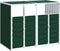 vidaXL - Containerberging - voor - 2 - containers - 144x81x113 - cm - staal - groen