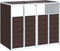 vidaXL - Containerberging - voor - 2 - containers - 144x81x113 - cm - staal - bruin