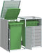 vidaXL - Containerberging - voor - 2 - containers - 144x81x113 - cm - staal - grijs
