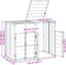 vidaXL - Containerberging - voor - 2 - containers - 144x81x113 - cm - staal - bruin