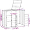 vidaXL - Containerberging - voor - 2 - containers - 144x81x113 - cm - staal - groen