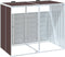 vidaXL - Containerberging - voor - 2 - containers - 144x81x113 - cm - staal - bruin