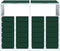 vidaXL - Containerberging - voor - 2 - containers - 144x81x113 - cm - staal - groen