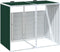 vidaXL - Containerberging - voor - 2 - containers - 144x81x113 - cm - staal - groen