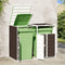 vidaXL - Containerberging - voor - 2 - containers - 144x81x113 - cm - staal - bruin
