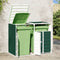 vidaXL - Containerberging - voor - 2 - containers - 144x81x113 - cm - staal - groen