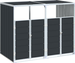 vidaXL - Containerberging - voor - 2 - containers - 144x81x113cm - staal - antraciet