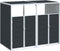 vidaXL - Containerberging - voor - 2 - containers - 144x81x113cm - staal - antraciet