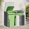 vidaXL - Containerberging - voor - 2 - containers - 144x81x113cm - staal - antraciet