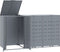 vidaXL - Containerberging - voor - 3 - containers - 207x79x117 - cm - staal - grijs