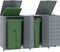 vidaXL - Containerberging - voor - 3 - containers - 207x79x117 - cm - staal - grijs