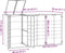 vidaXL - Containerberging - voor - 3 - containers - 207x79x117 - cm - staal - grijs