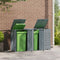vidaXL - Containerberging - voor - 3 - containers - 207x79x117 - cm - staal - grijs
