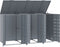 vidaXL - Containerberging - voor - 3 - containers - 207x79x117 - cm - staal - grijs