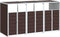 vidaXL - Containerberging - voor - 3 - containers - 216x81x115 - cm - staal - bruin