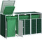 vidaXL - Containerberging - voor - 3 - containers - 216x81x115 - cm - staal - groen