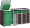 vidaXL - Containerberging - voor - 3 - containers - 216x81x115 - cm - staal - bruin
