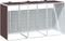 vidaXL - Containerberging - voor - 3 - containers - 216x81x115 - cm - staal - bruin