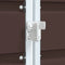 vidaXL - Containerberging - voor - 3 - containers - 216x81x115 - cm - staal - bruin