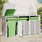 vidaXL - Containerberging - voor - 3 - containers - 216x81x115 - cm - staal - grijs