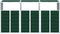 vidaXL - Containerberging - voor - 3 - containers - 216x81x115 - cm - staal - groen