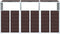 vidaXL - Containerberging - voor - 3 - containers - 216x81x115 - cm - staal - bruin