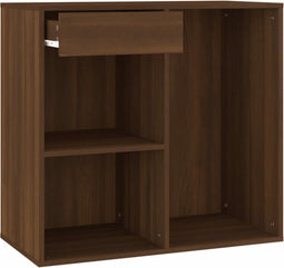 vidaXL - Cosmeticakast - 80x40x75 - cm - bewerkt - hout - bruin - eikenkleur